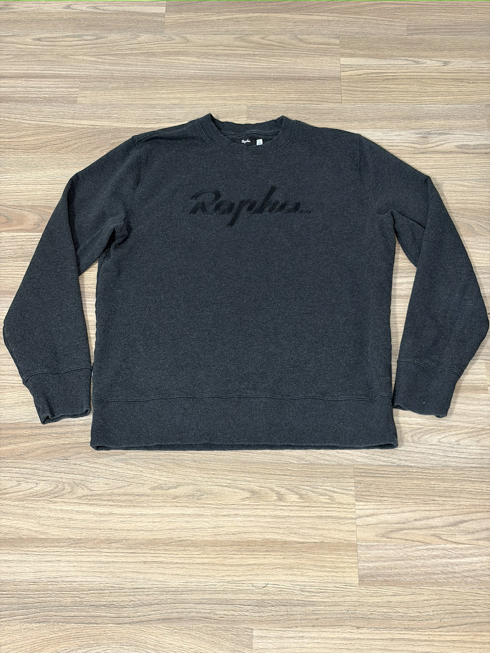 Pre-owned Rapha Stitched Logo Sweatshirt - XL - Dark Grey  in Very Good condition