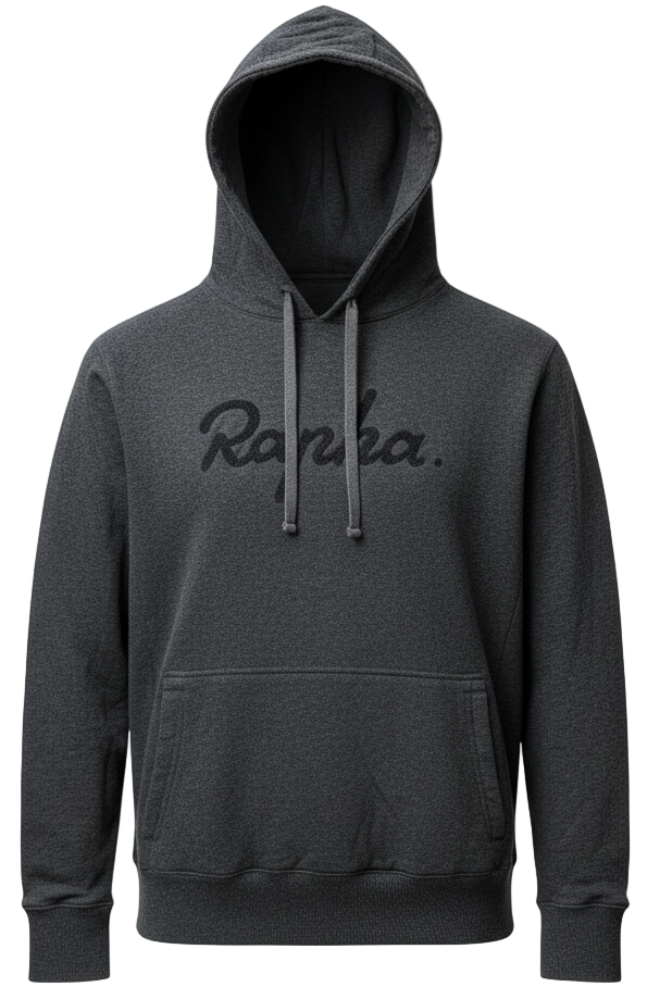 Pre-owned Rapha Stitched Logo Hoodie - S - Dark Grey  in Very Good condition