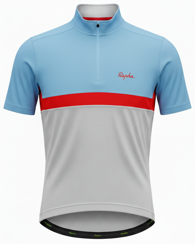 Pre-owned Rapha Classic Club “Ramon Hoyos” Men’s Jersey - L - Blue/Off-White  in Very Good condition