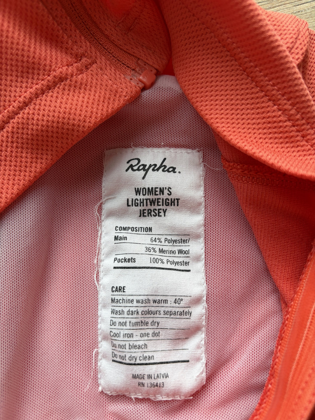 Pre-owned Rapha Core Lightweight Women’s Jersey - XS - Peach/Orange  in Excellent condition