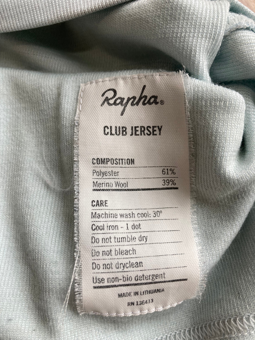 Pre-owned Rapha Classic Club “Ramon Hoyos” Men’s Jersey - L - Blue/Off-White  in Very Good condition
