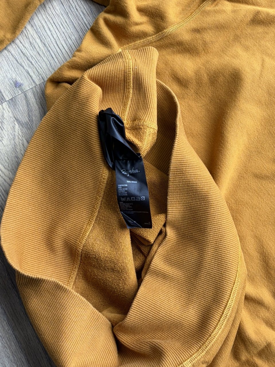 Pre-owned Rapha Trail Hoodie - XS - Mustard  in Excellent condition