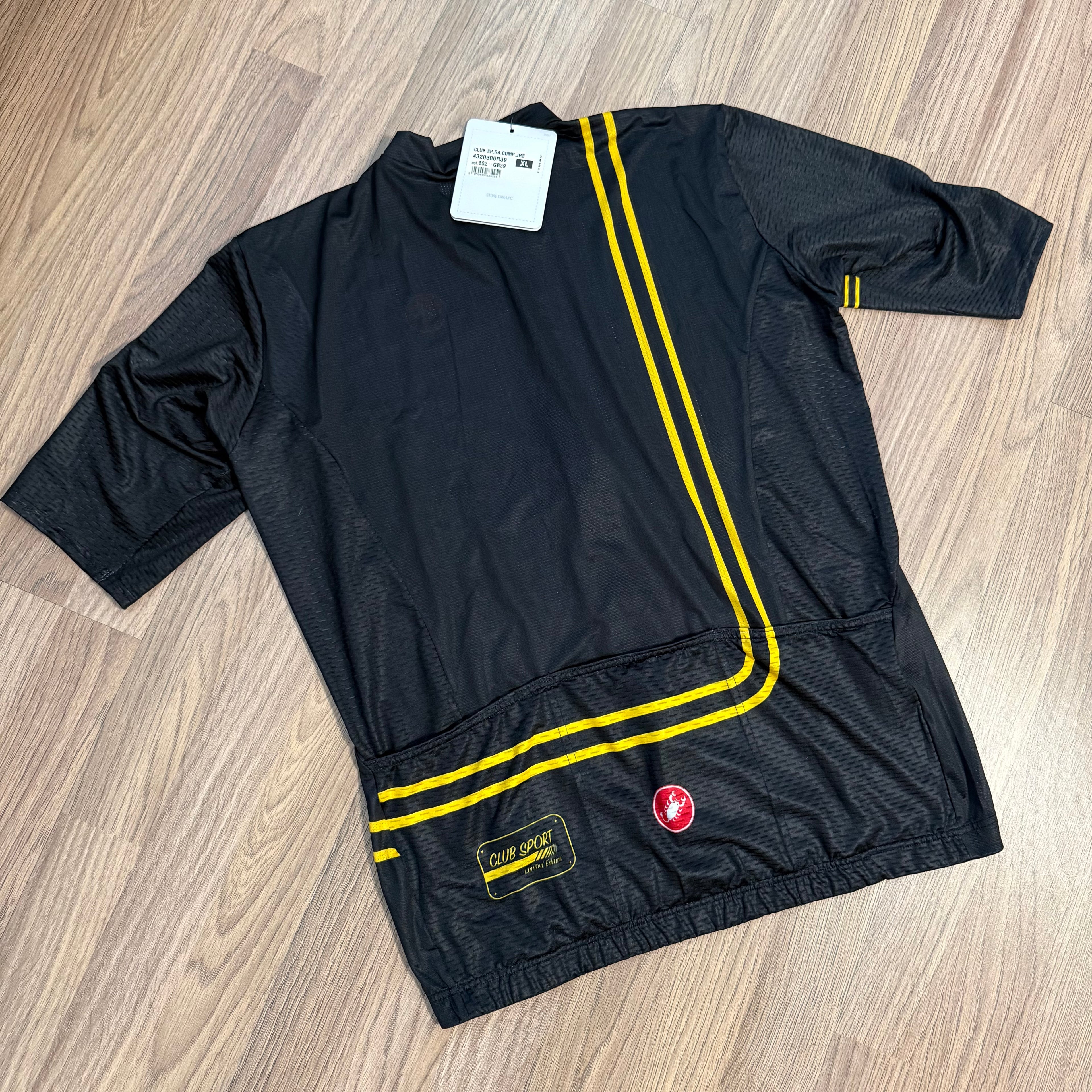 Pre-owned Castelli Club Sport Limited Edition Men’s Jersey - L - Black  in New condition
