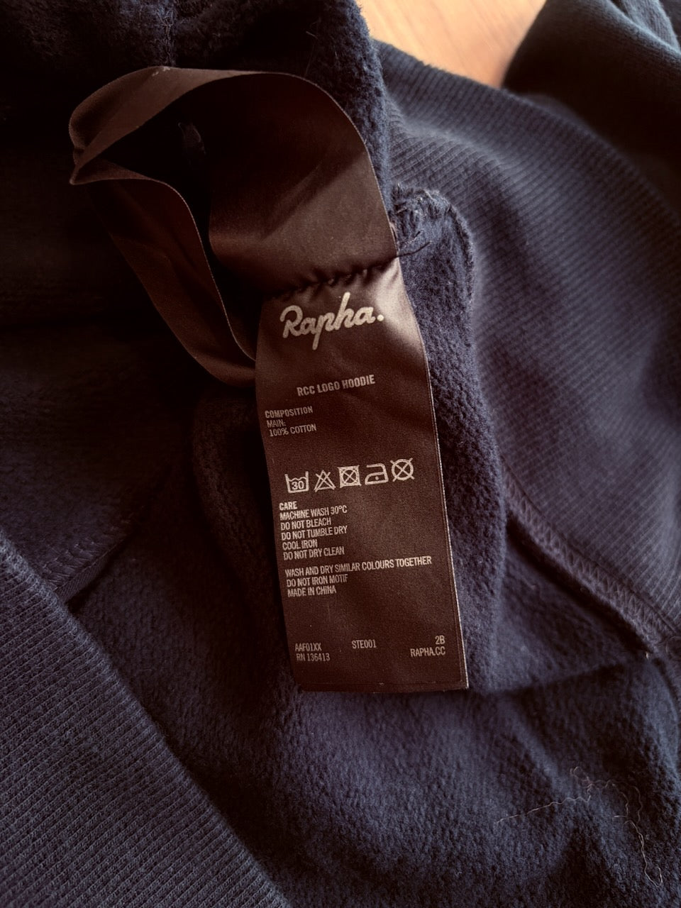 Pre-owned Rapha RCC Hoodie - S - Black  in Excellent condition