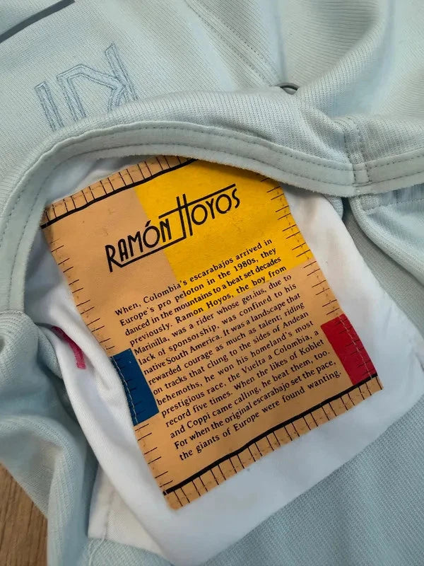 Pre-owned Rapha Classic Club “Ramon Hoyos” Men’s Jersey - L - Blue/Off-White  in Very Good condition