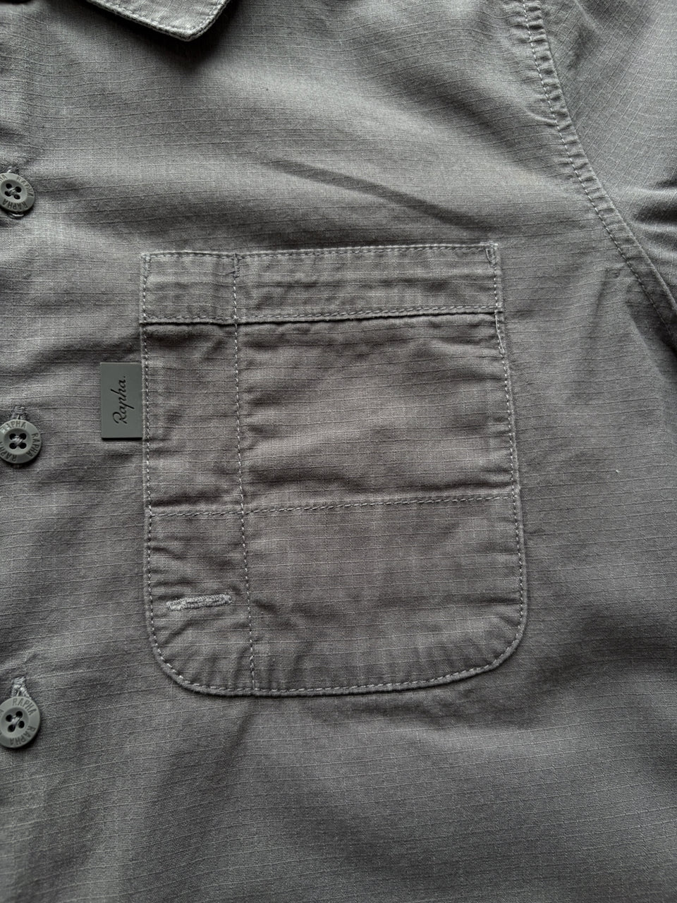 Pre-owned Rapha Mechanics Cycling Shirt - M - Grey/Green  in Excellent condition