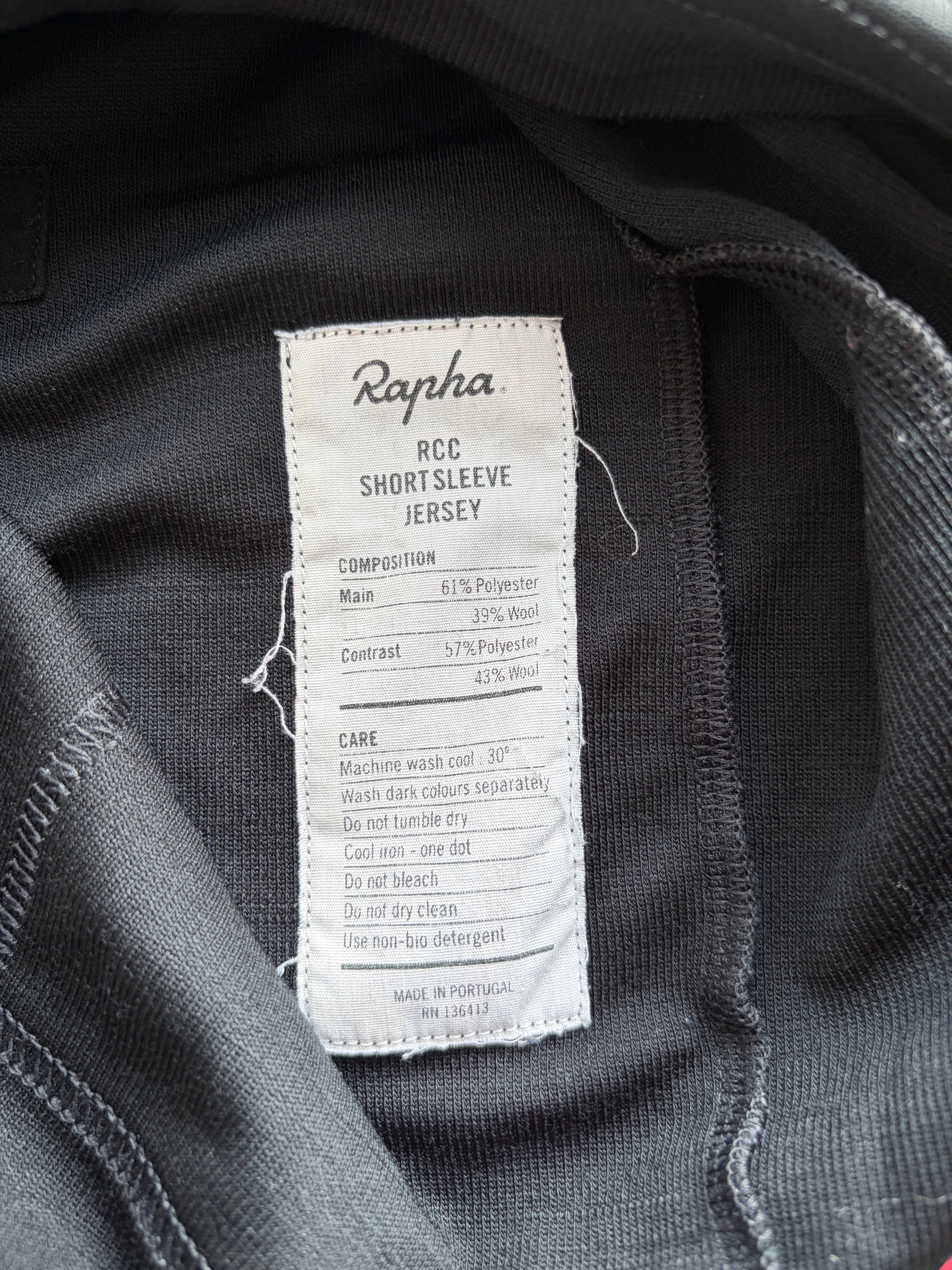 Pre-owned Rapha RCC Short Sleeve Men’s Jersey - XS - Black  in Excellent condition