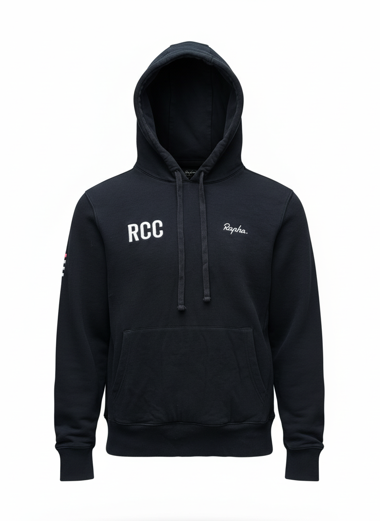 Pre-owned Rapha RCC Hoodie - S - Black  in Excellent condition