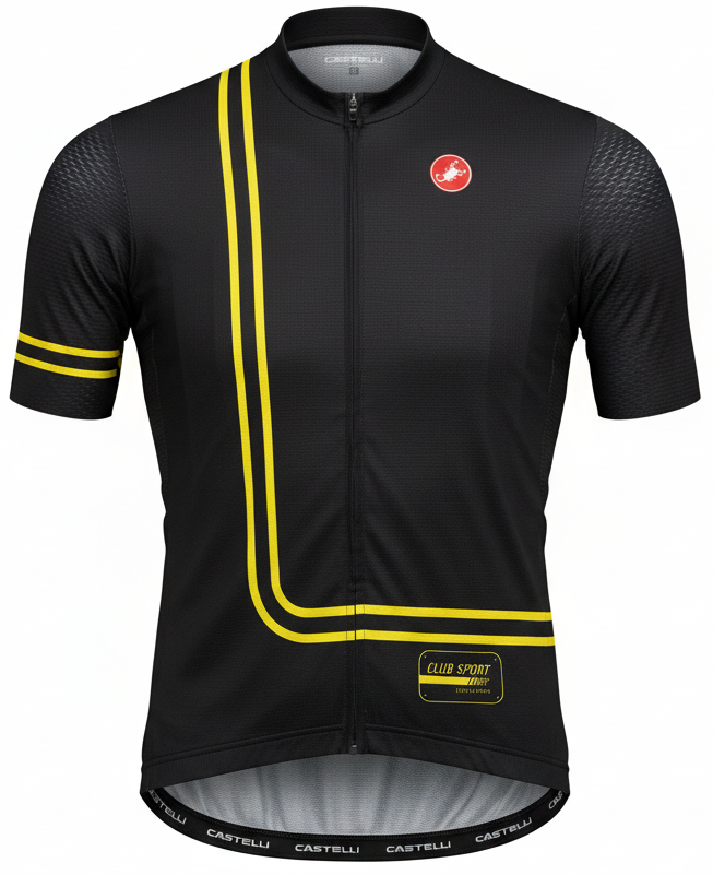 Pre-owned Castelli Club Sport Limited Edition Men’s Jersey - L - Black  in New condition