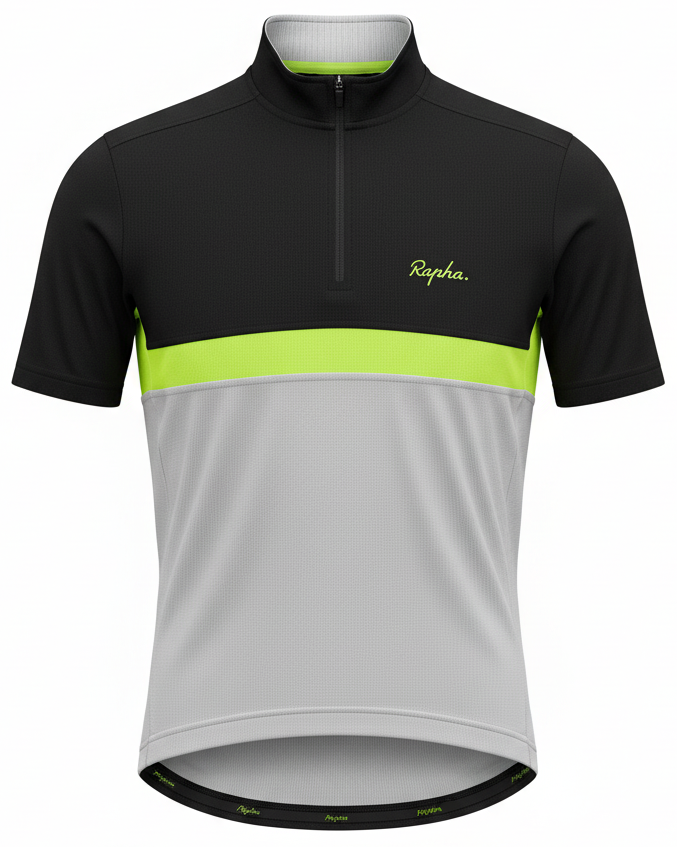 Pre-owned Rapha Club “The Slowest Tour” Men’s Jersey - L - Black/Grey  in Excellent condition