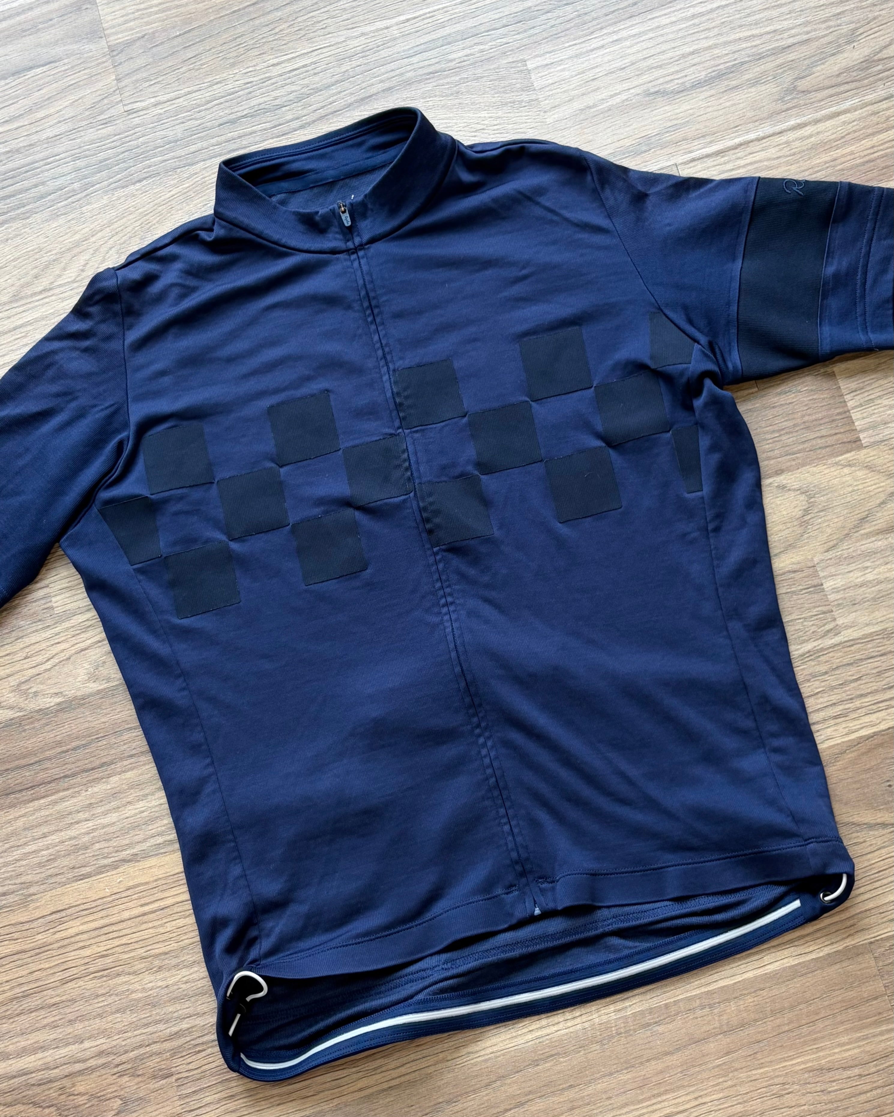 Used Rapha Men's Club Check Jersey - L - Navy - Very Good Condition