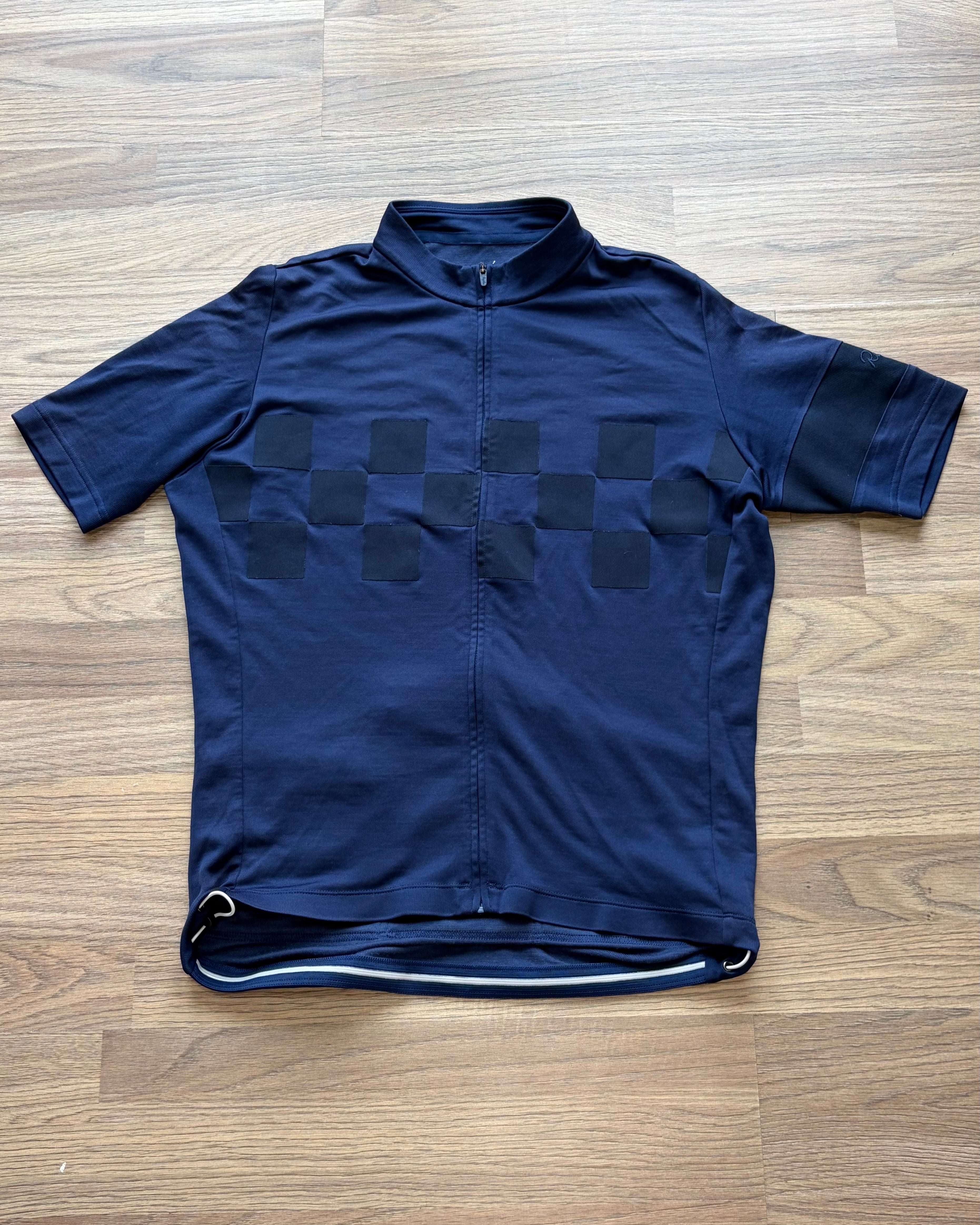 Used Rapha Men's Club Check Jersey - L - Navy - Very Good Condition