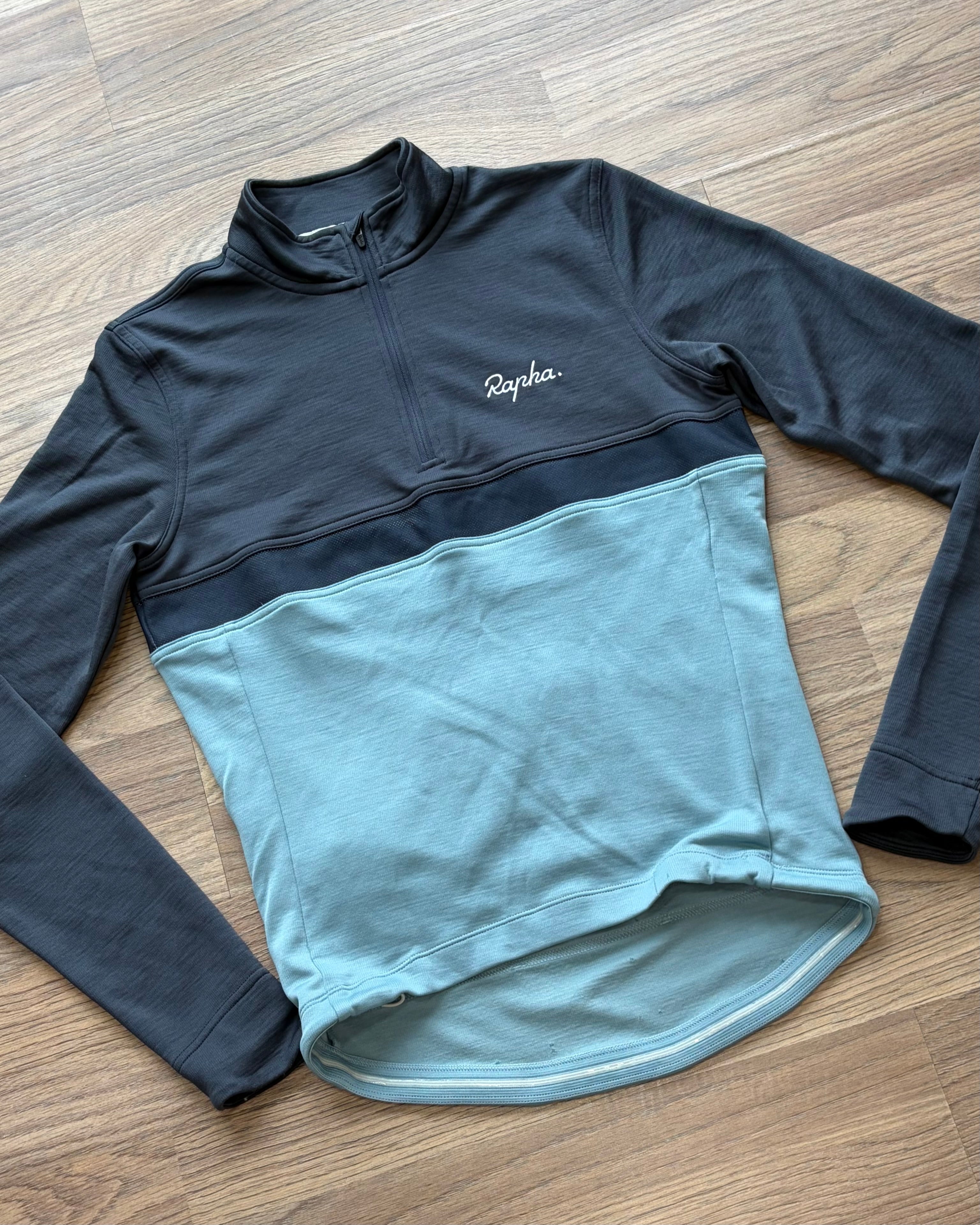 Used Rapha Club Shaken To The Bone Men’s L/S Jersey - S - Grey/Blue - Very Good Condition