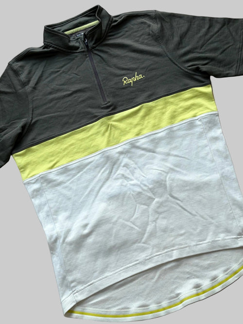 Rapha Club “Rik II” Men’s Jersey - XL - Green/Off - White - Very Good Condition - Pedalling Wears