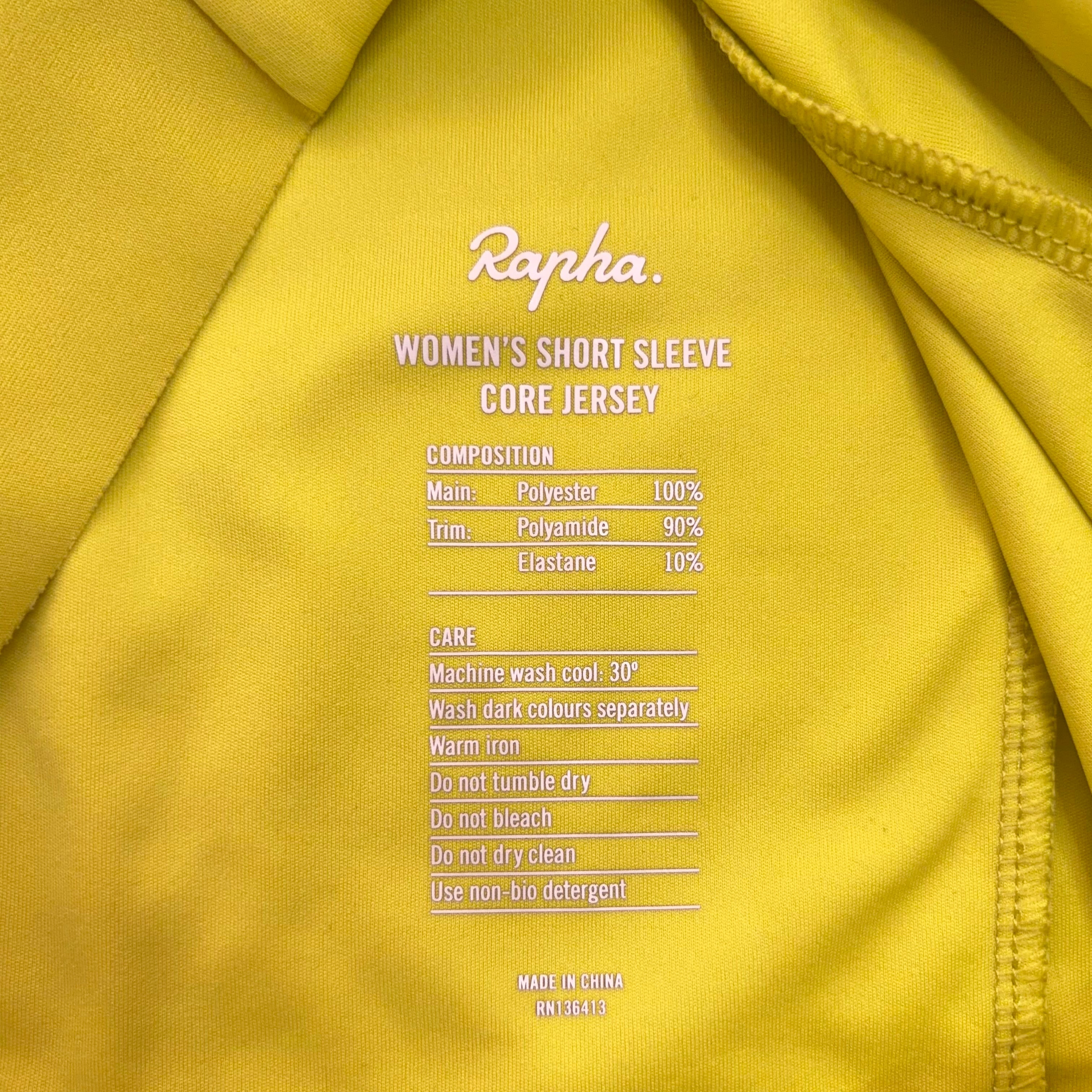 Used Rapha Women's Core Jersey - Hi-Vis Yellow - Excellent Used Condition