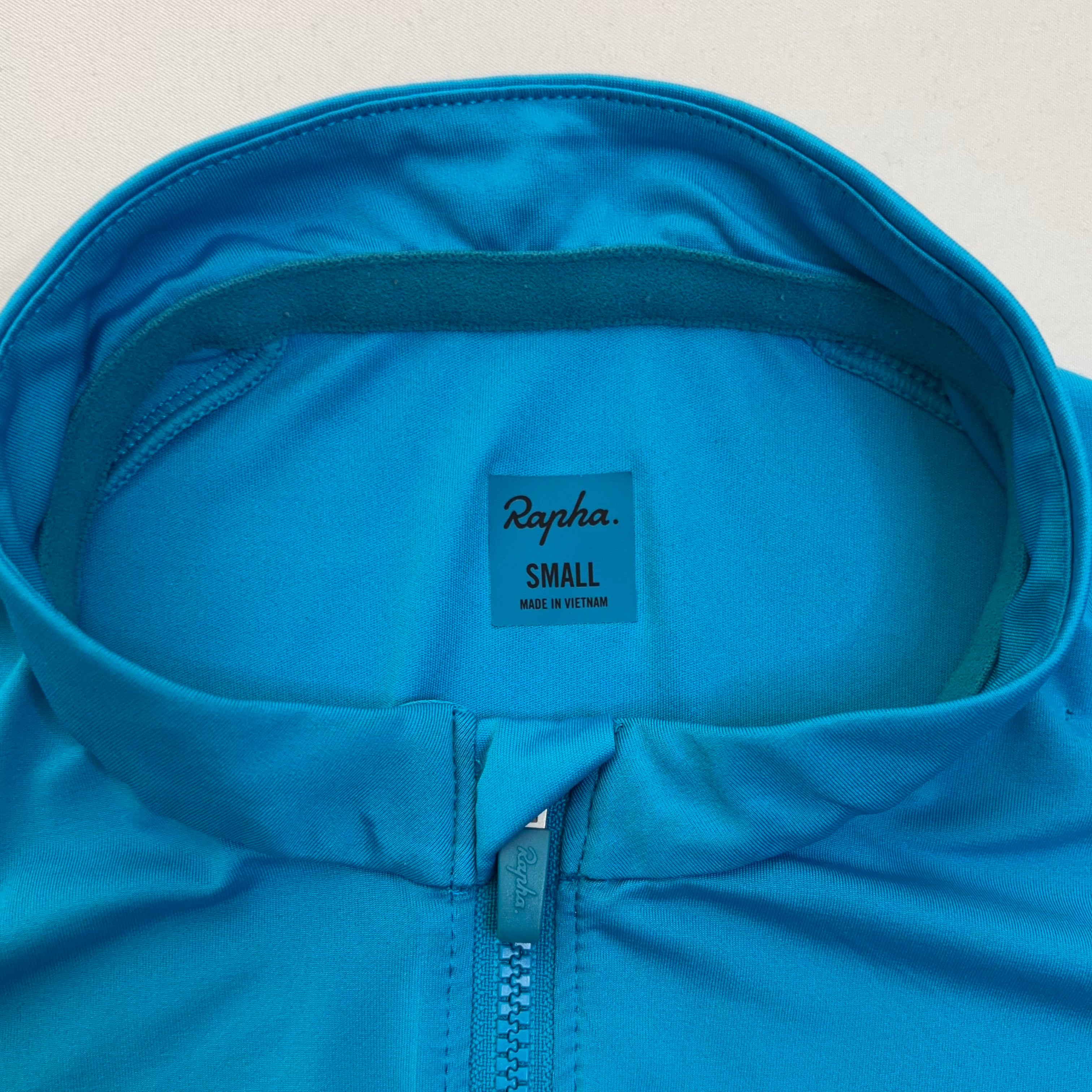 Used Rapha Men's Pro Team Long Sleeve Training Jersey - Blue / Orange - Very Good Used Condition (with hole)