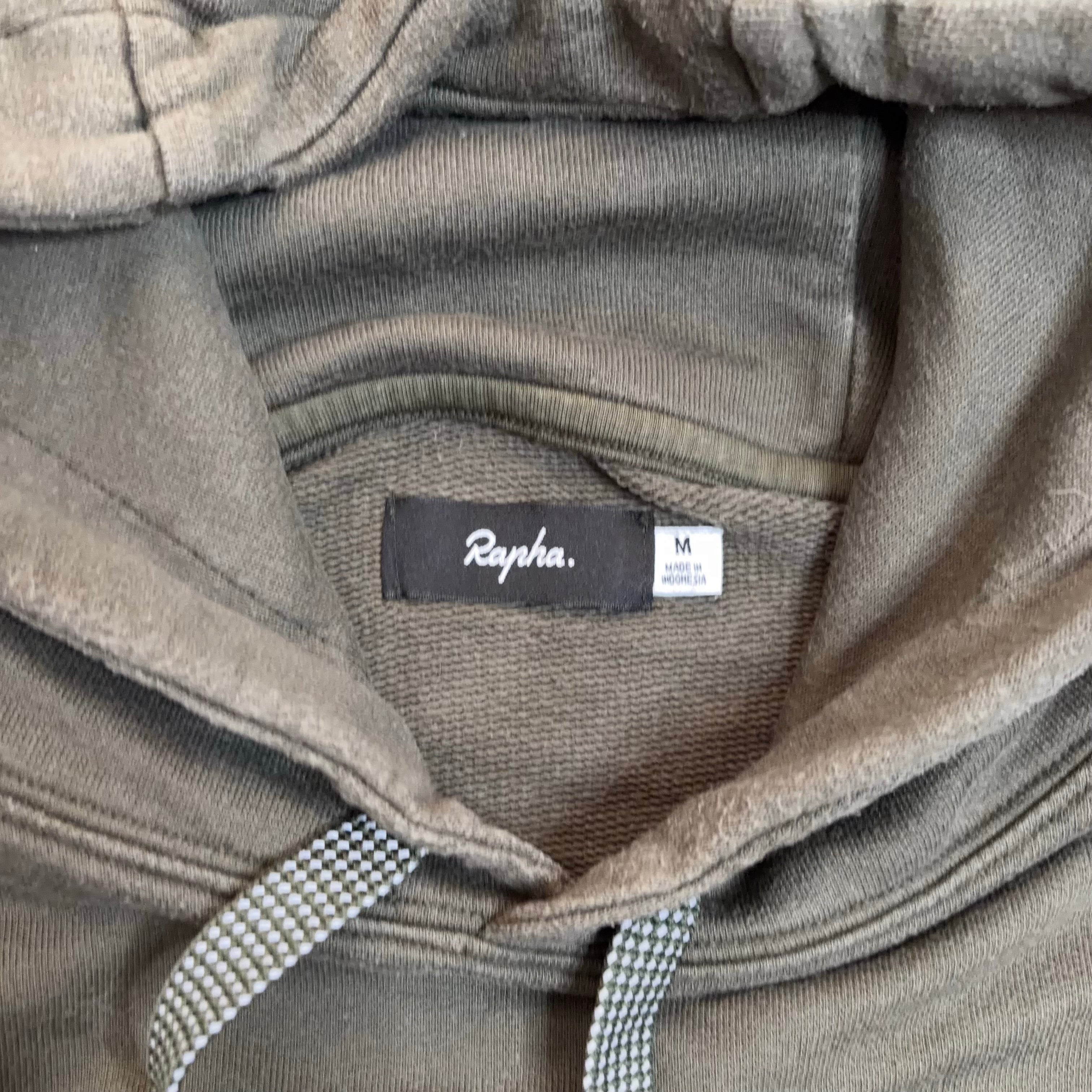 Used Rapha Men's Brevet Hoodie - Olive Green - Very Good Used Condition