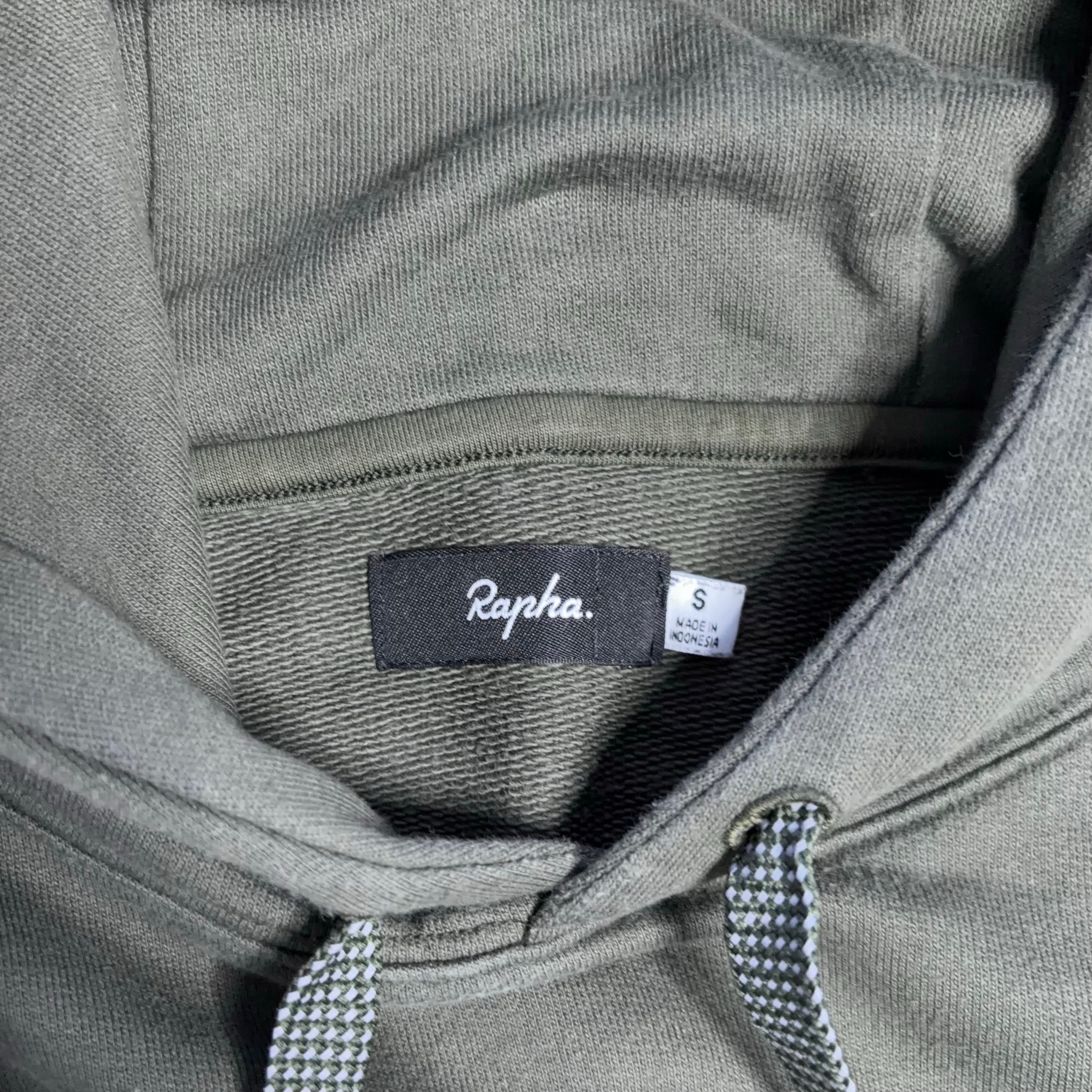 Used Rapha Men's Brevet Hoodie - Olive Green - Very Good Used Condition