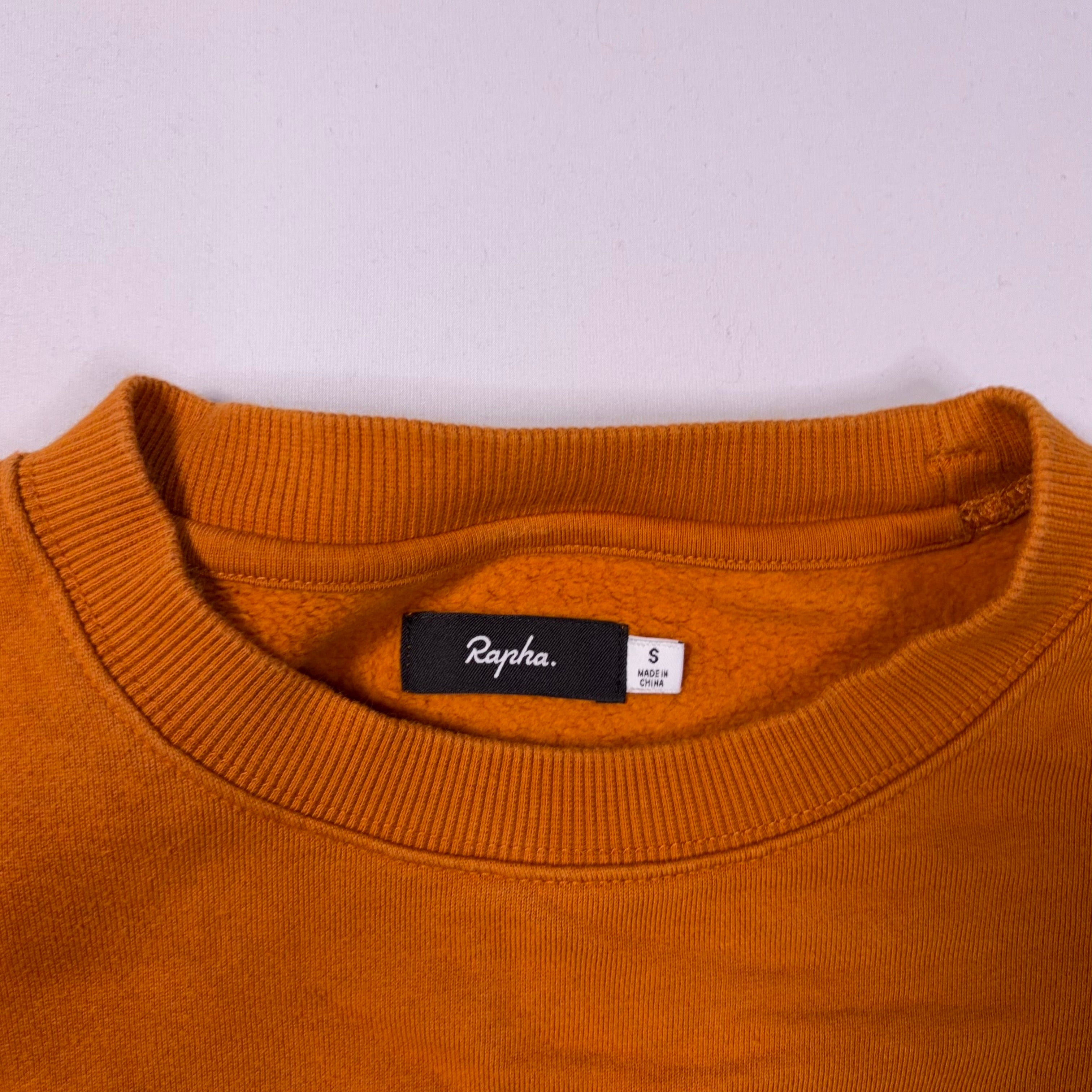 Used Rapha Men's Script Logo Sweatshirt - Mustard - Very Good Used Condition