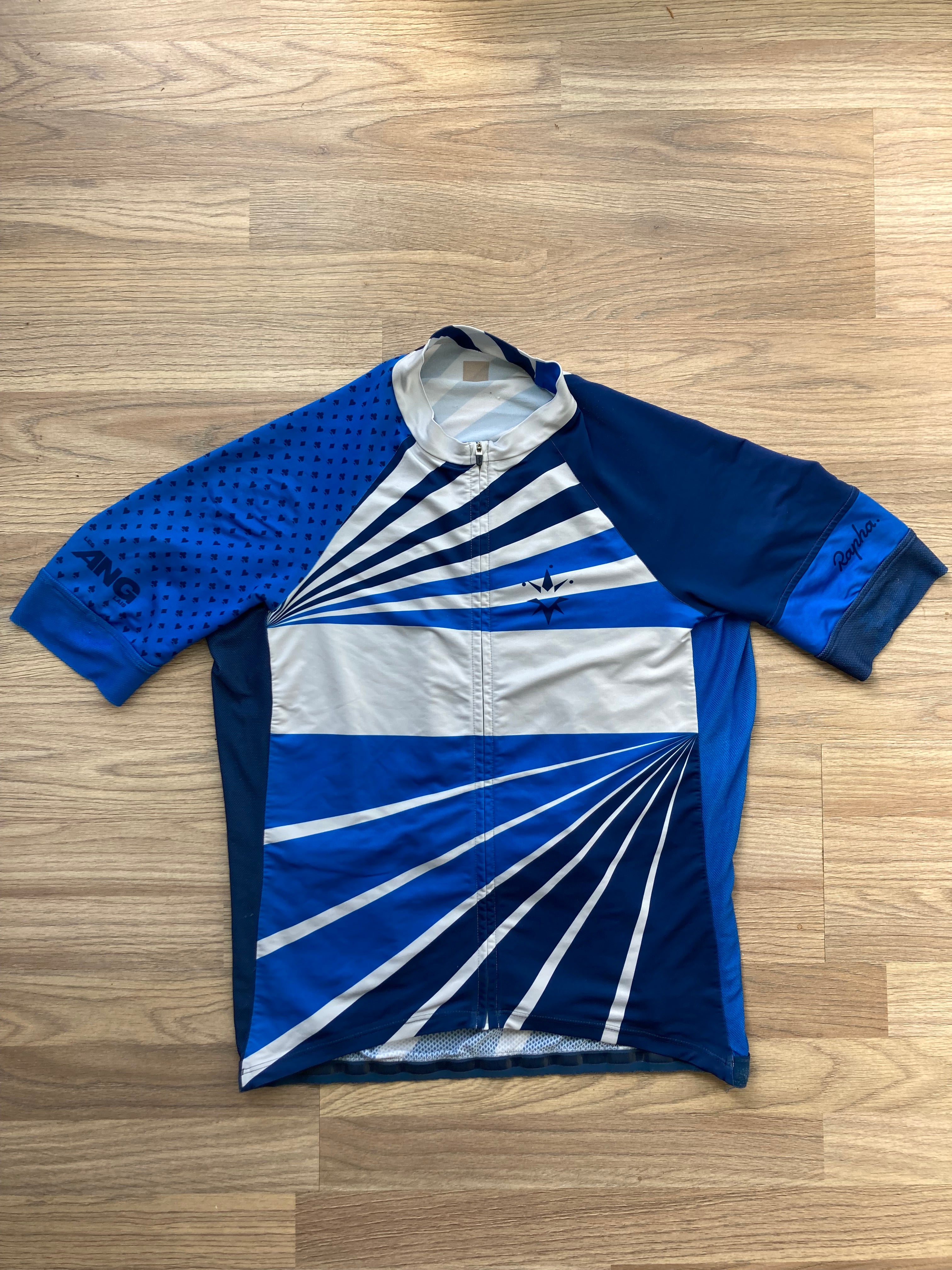 Pre-owned Rapha Trade Team “Les Anglais” Men’s Jersey - XL - Blue  in Good condition