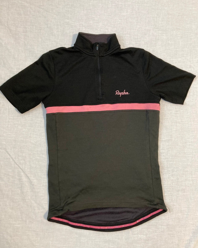 Pre-owned Rapha Club Jersey “Il Leone” – Men’s S – Black/Grey  in Very Good condition