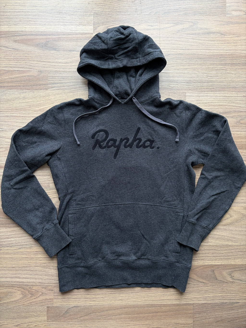 Pre-owned Rapha Stitched Logo Hoodie - S - Dark Grey  in Very Good condition