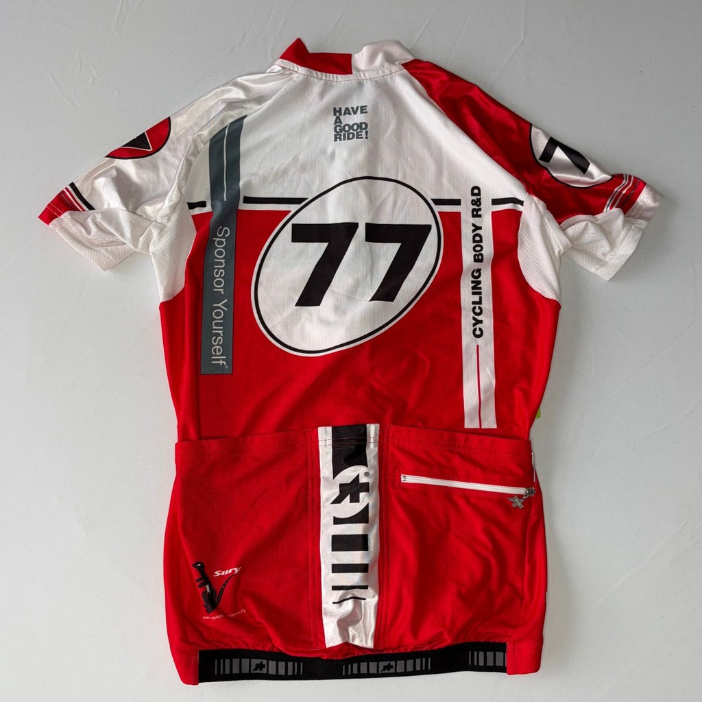 Assos Men's Six Days Challenge Jersey - XS - Red / White - Excellent Used Condition - Pedalling Wears