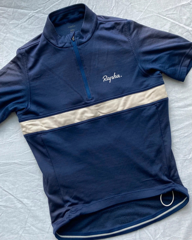 Pre-owned Rapha Club Jersey – Men’s S – Navy  in Very Good condition