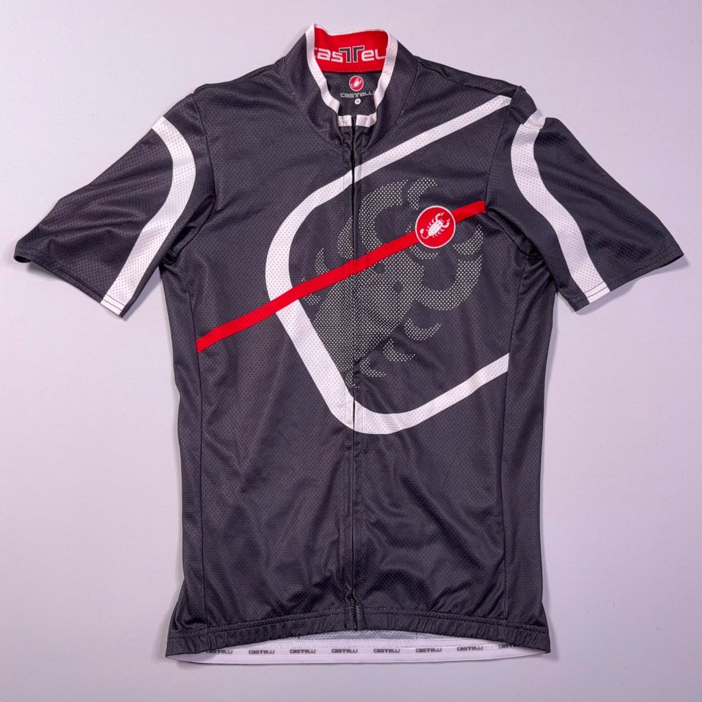 Castelli Men's Large Scorpion Logo Jersey - M - Black / Red - Very Good Used Condition - Pedalling Wears