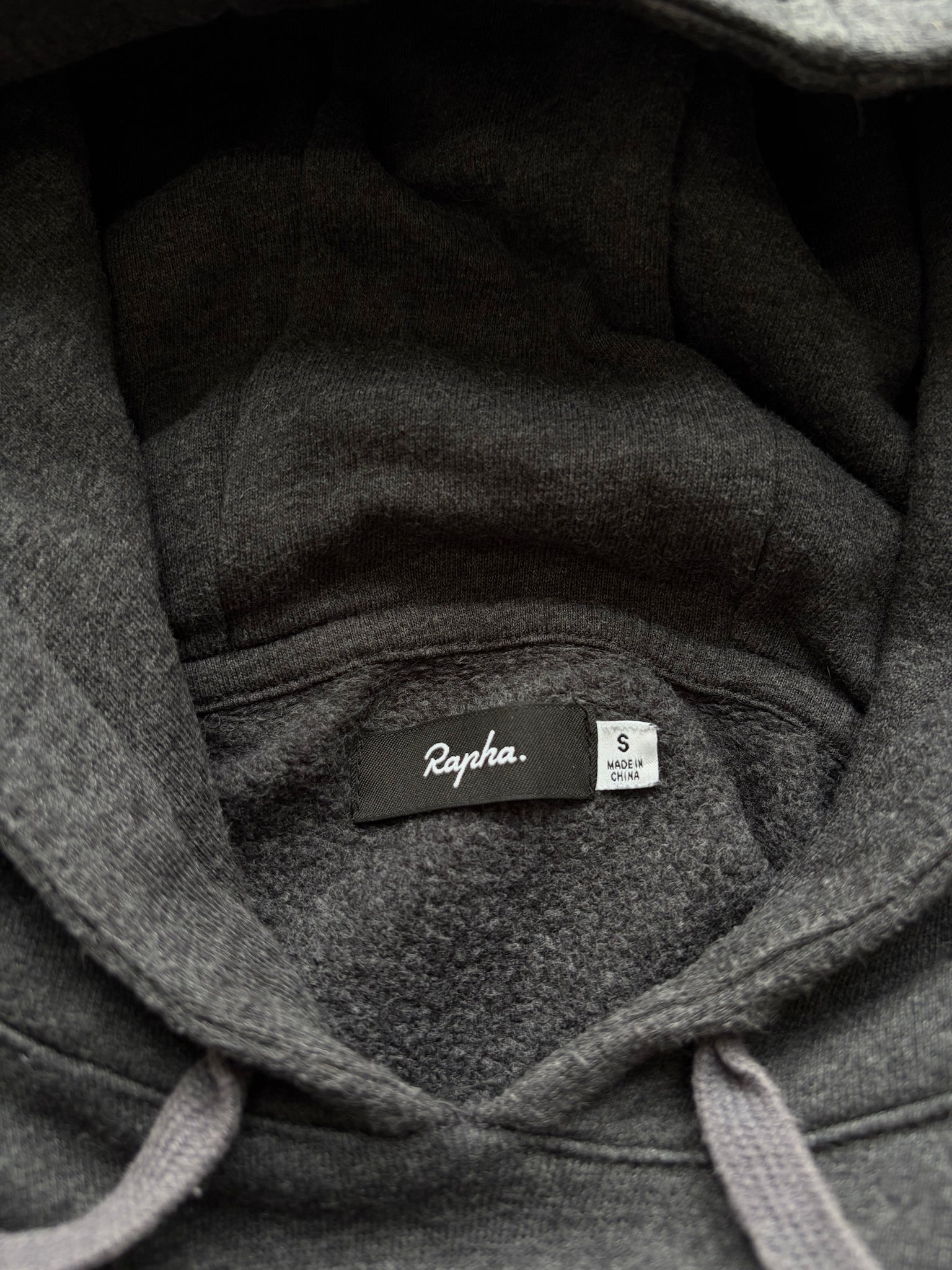 Pre-owned Rapha Stitched Logo Hoodie - S - Dark Grey  in Very Good condition