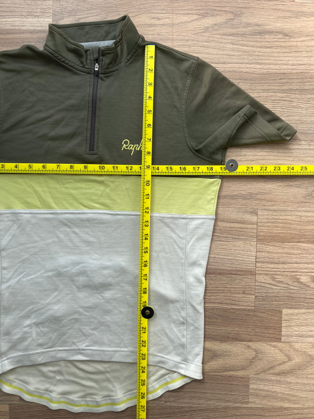 Pre-owned Rapha Club Jersey “Rik II” – Men’s M – Green/Off-White  in Good condition