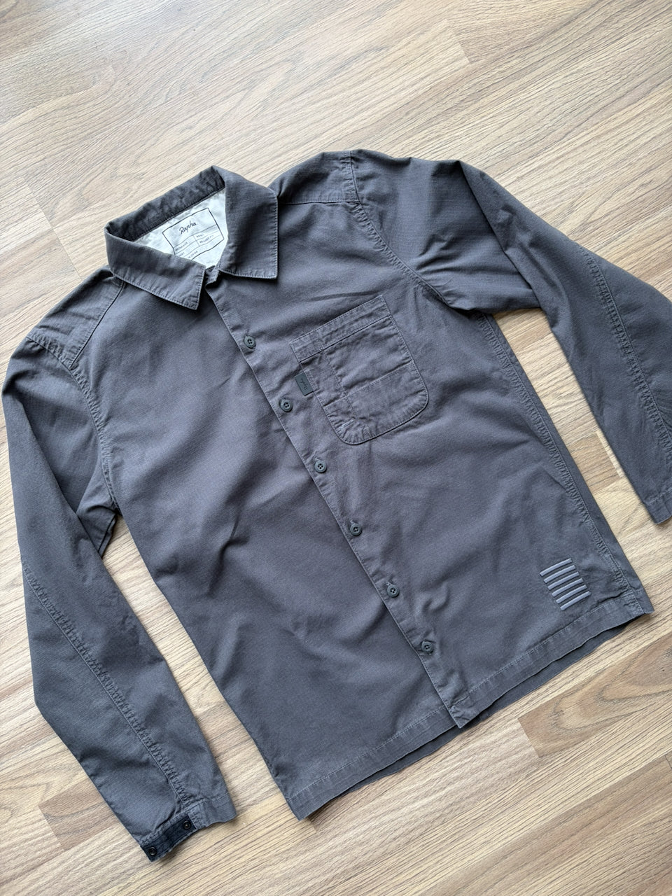 Pre-owned Rapha Mechanics Cycling Shirt - M - Grey/Green  in Excellent condition