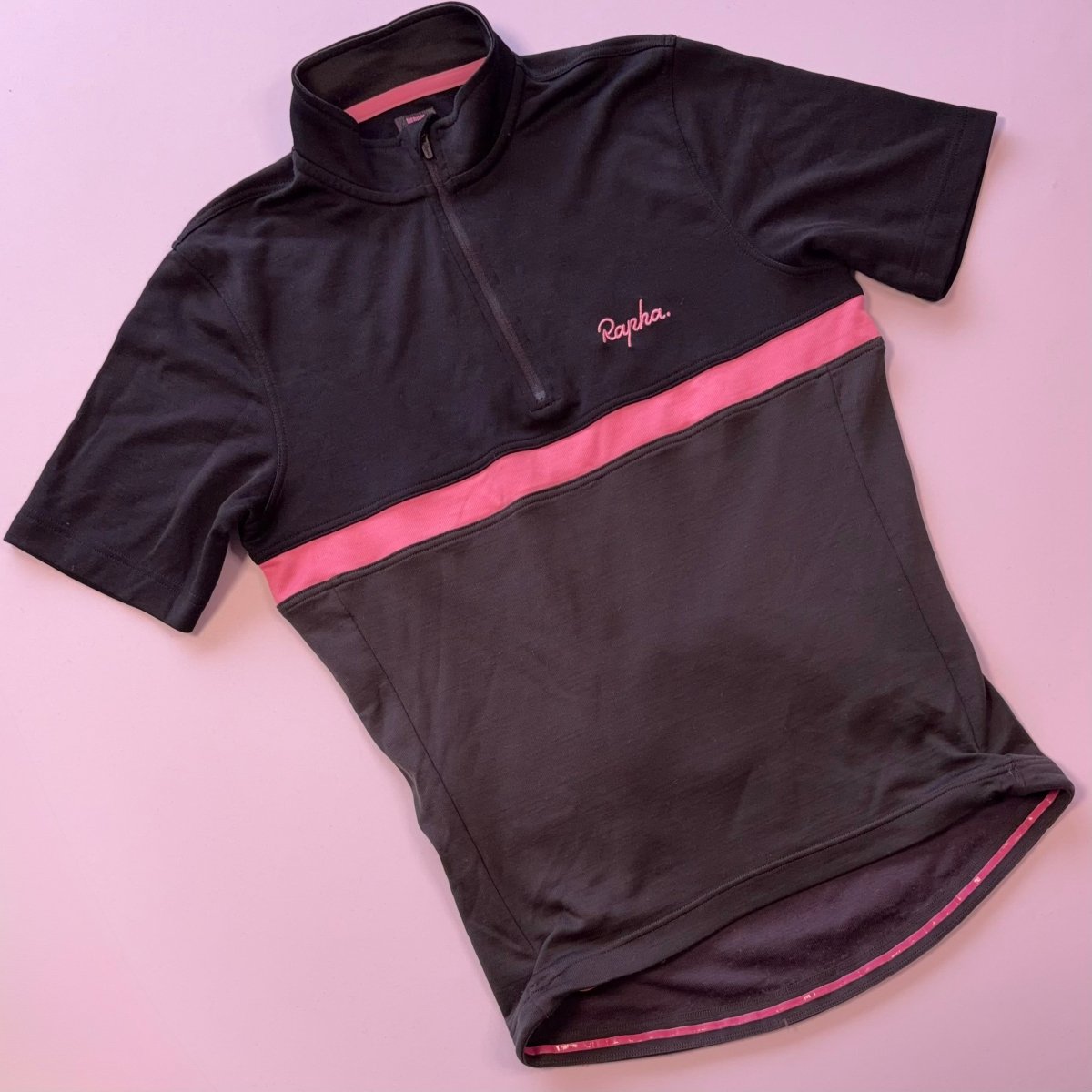 Rapha Club Jersey “Il Leone” – Men’s M – Black/Grey – Good Used Condition - Pedalling Wears