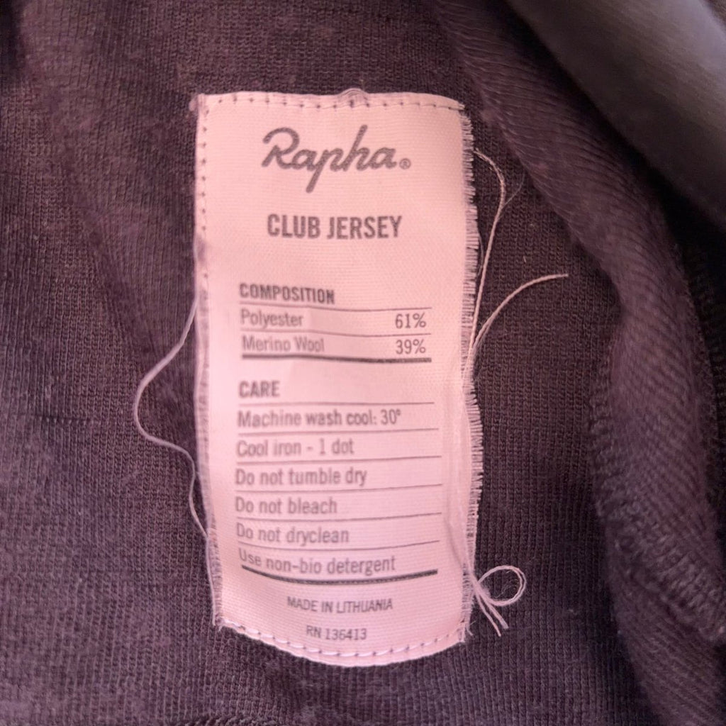 Rapha Club Jersey “Il Leone” – Men’s M – Black/Grey – Good Used Condition - Pedalling Wears