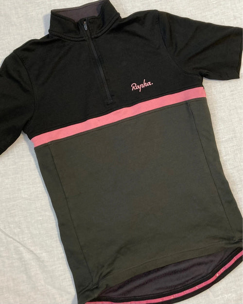 Rapha Club Jersey “Il Leone” – Men’s S – Black/Grey – Very Good Condition - Pedalling Wears