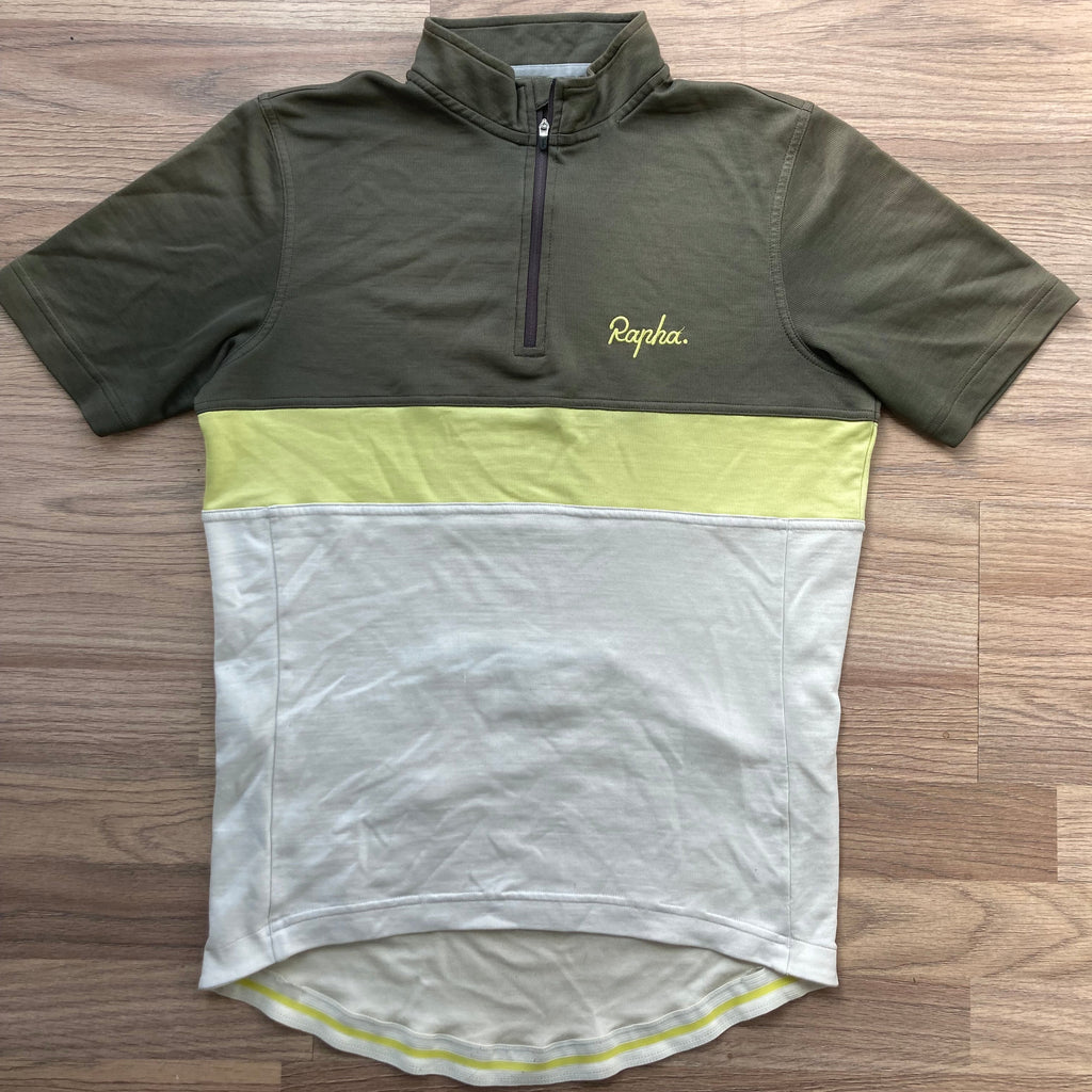 Rapha Club Jersey “Rik II” – Men’s M – Green/Off - White – Good Condition. - Pedalling Wears