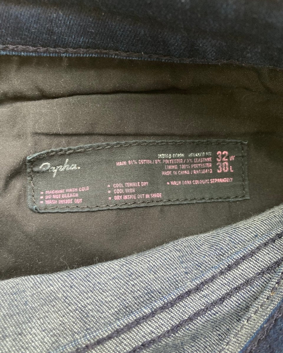 Rapha Commuter Cycling Jeans Relaxed - W32 L30 - Indigo - Very Good Condition - Pedalling Wears