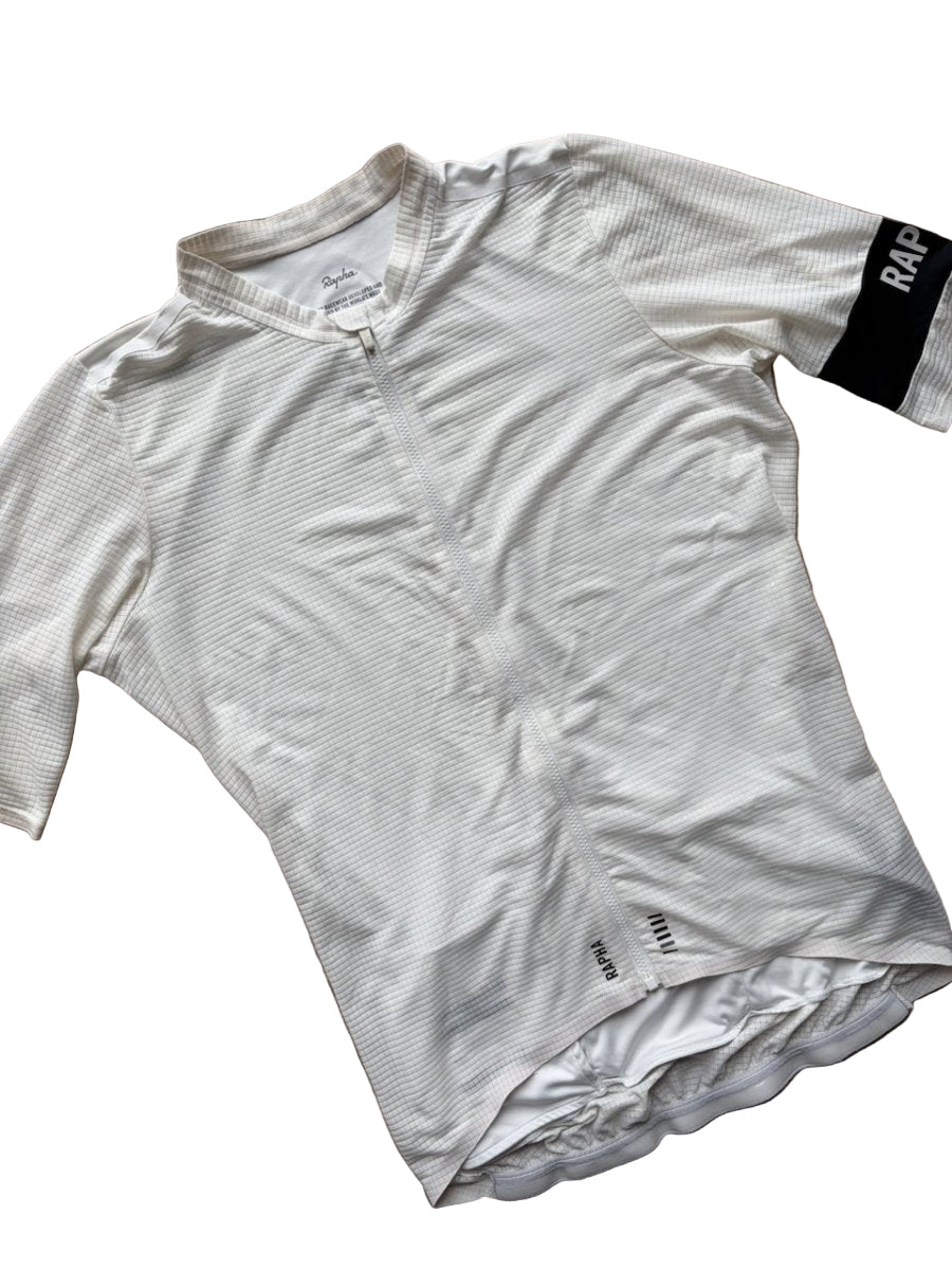 Rapha Flyweight Pro Team II Men's Jersey - M - White - Very Good Condition - Pedalling Wears