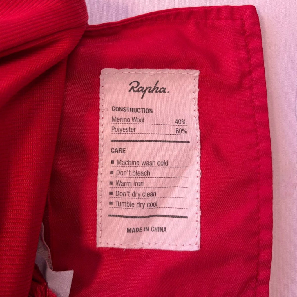 Rapha Men’s "7 Man Break" Merino Jersey – M – Red – Very Good Used Condition - Pedalling Wears