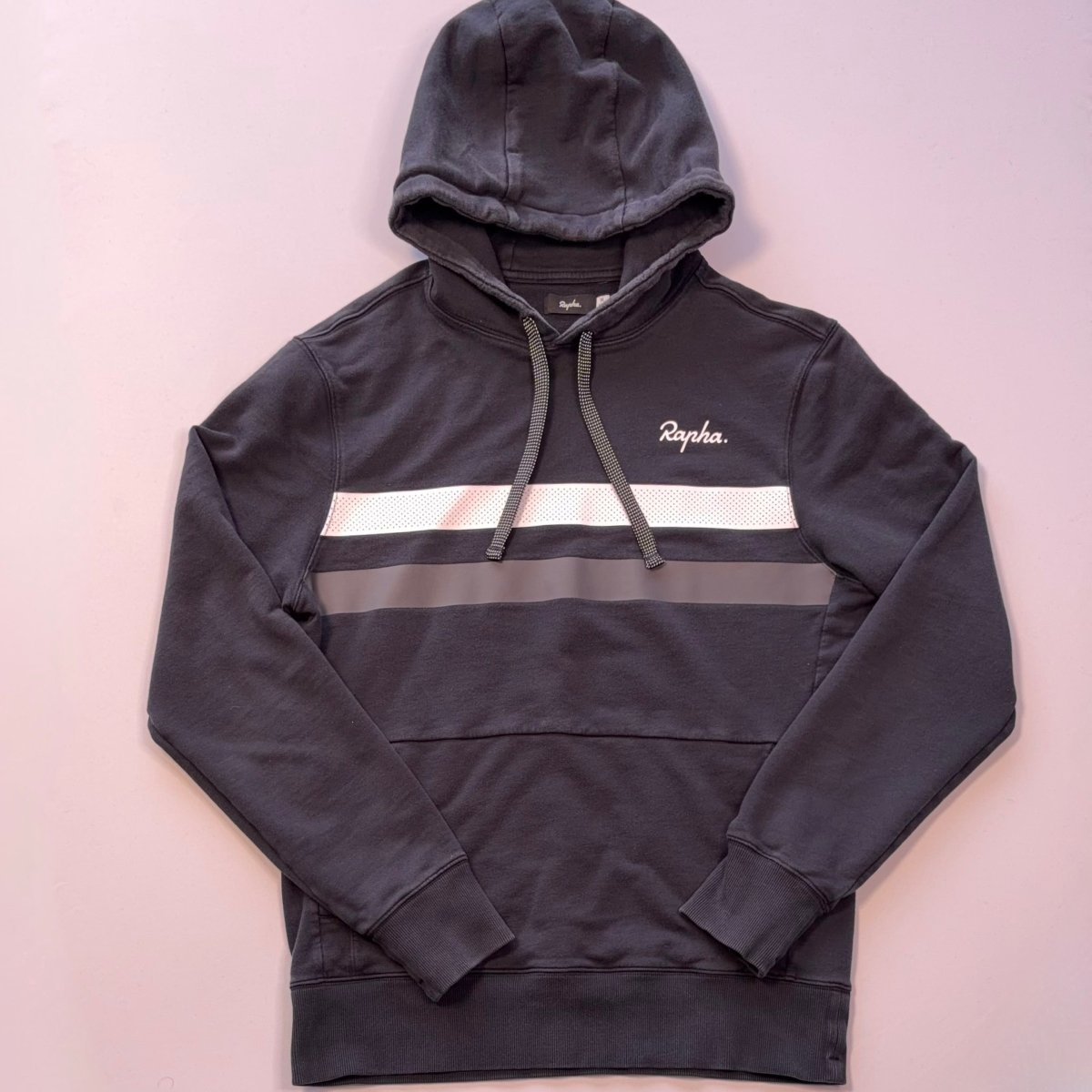 Rapha Men's Brevet Hoodie - M - Black - Very Good Used Condition - Pedalling Wears