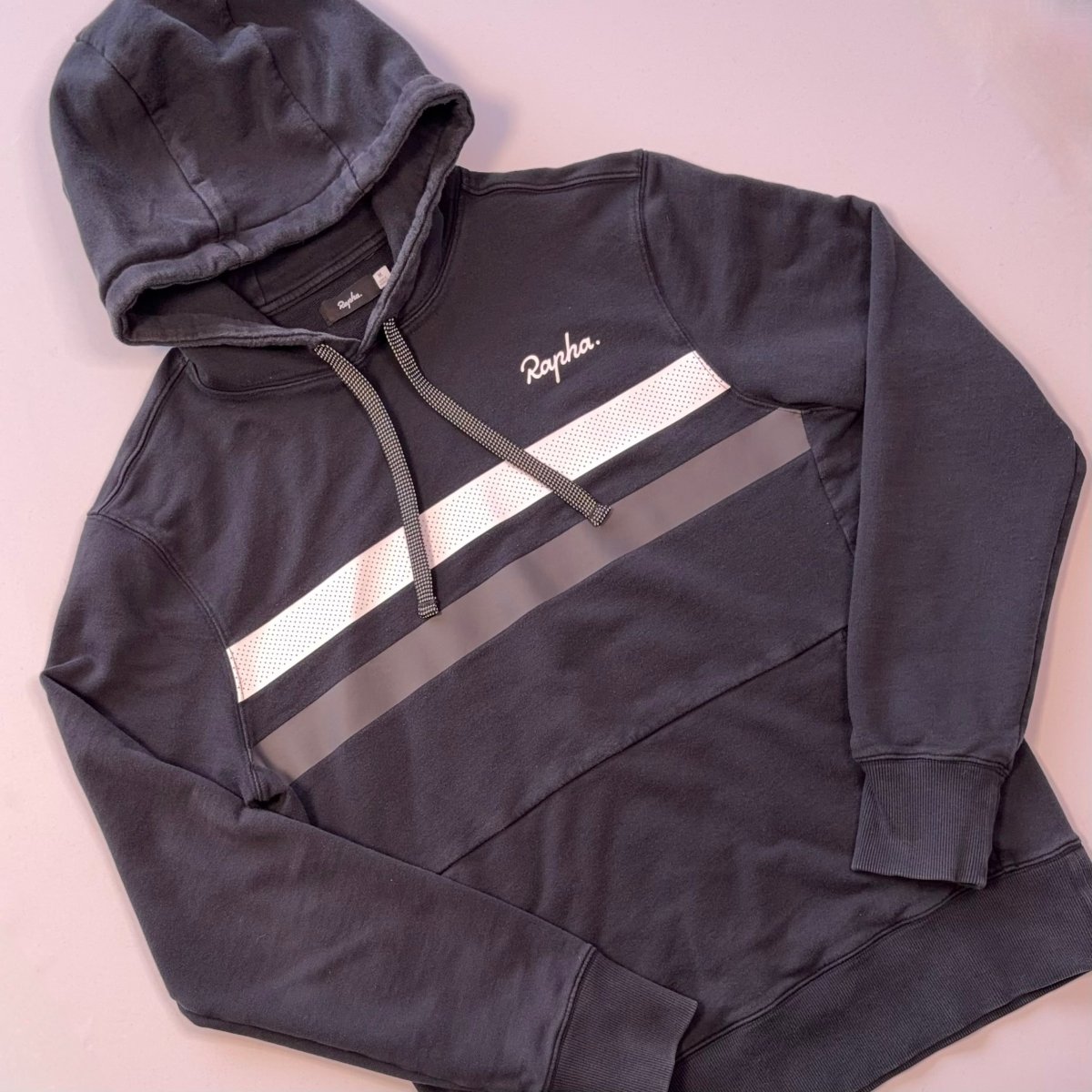 Rapha Men's Brevet Hoodie - M - Black - Very Good Used Condition - Pedalling Wears