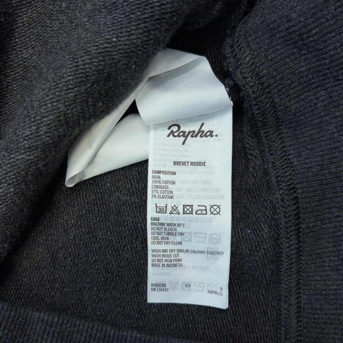 Rapha Men’s Brevet Hoodie - M - Dark Grey - Very Good Used Condition - Pedalling Wears