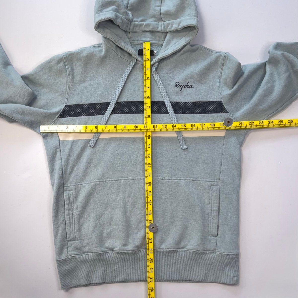 Rapha Men’s Brevet Hoodie - M - Light Blue - Very Good Used Condition - Pedalling Wears