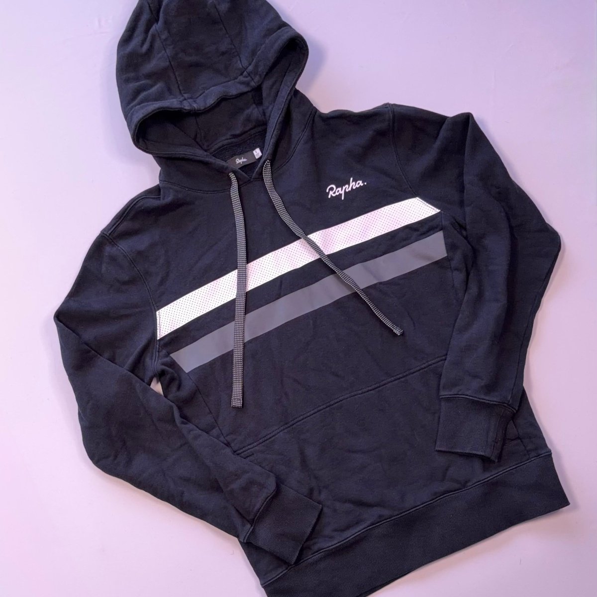 Rapha Men’s Brevet Hoodie - S - Black - Very Good Used Condition - Pedalling Wears