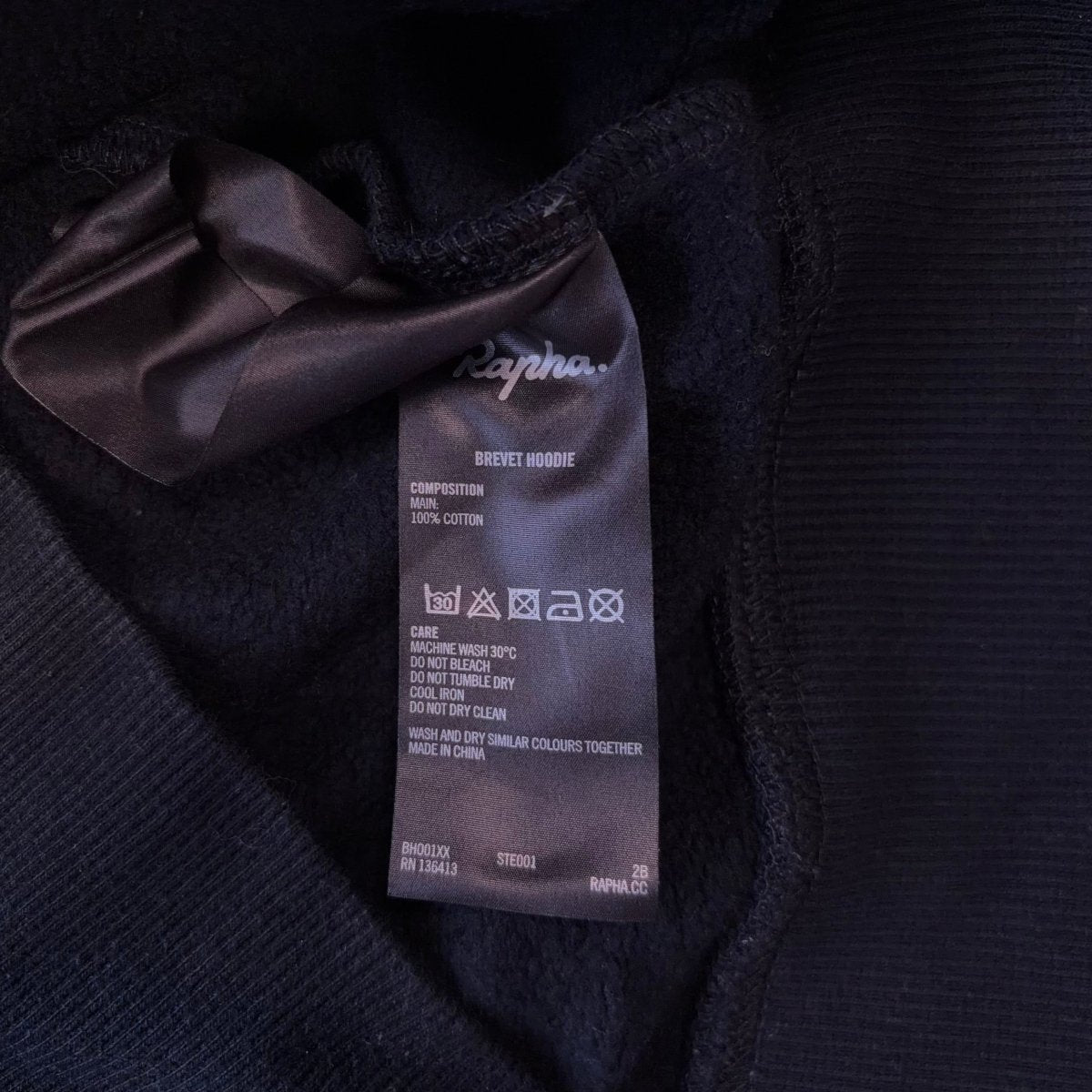 Rapha Men’s Brevet Hoodie - S - Black - Very Good Used Condition - Pedalling Wears