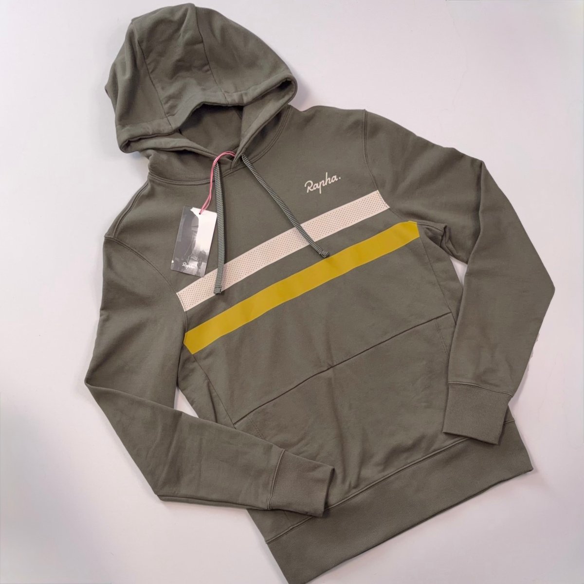 Rapha Men’s Brevet Hoodie - S - Olive Green - New With Tags - Pedalling Wears