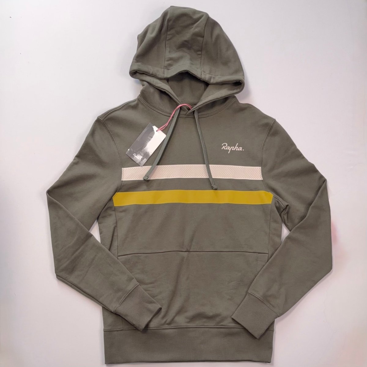 Rapha Men’s Brevet Hoodie - S - Olive Green - New With Tags - Pedalling Wears