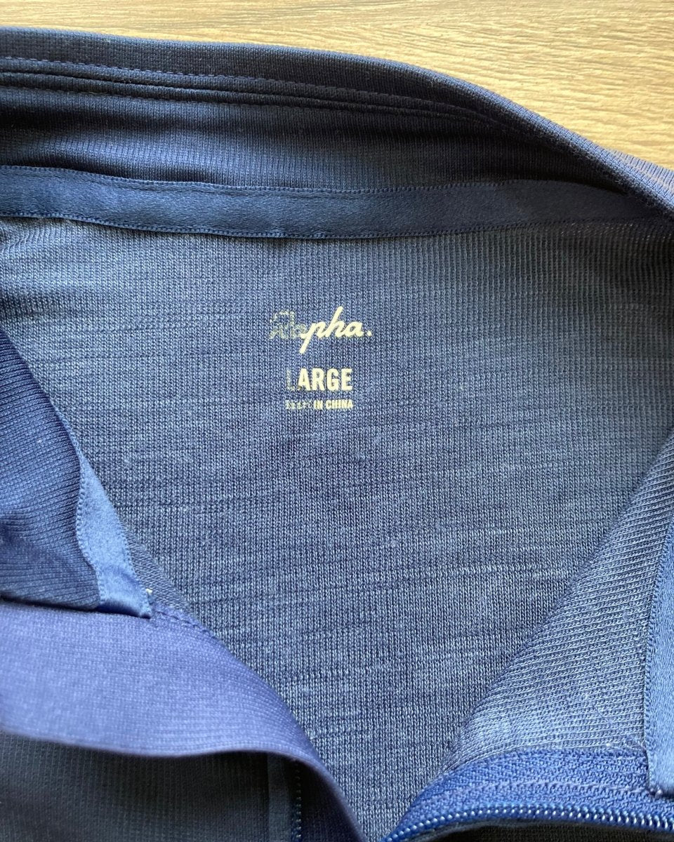Rapha Men's Club Check Jersey - L - Navy - Very Good Condition - Pedalling Wears