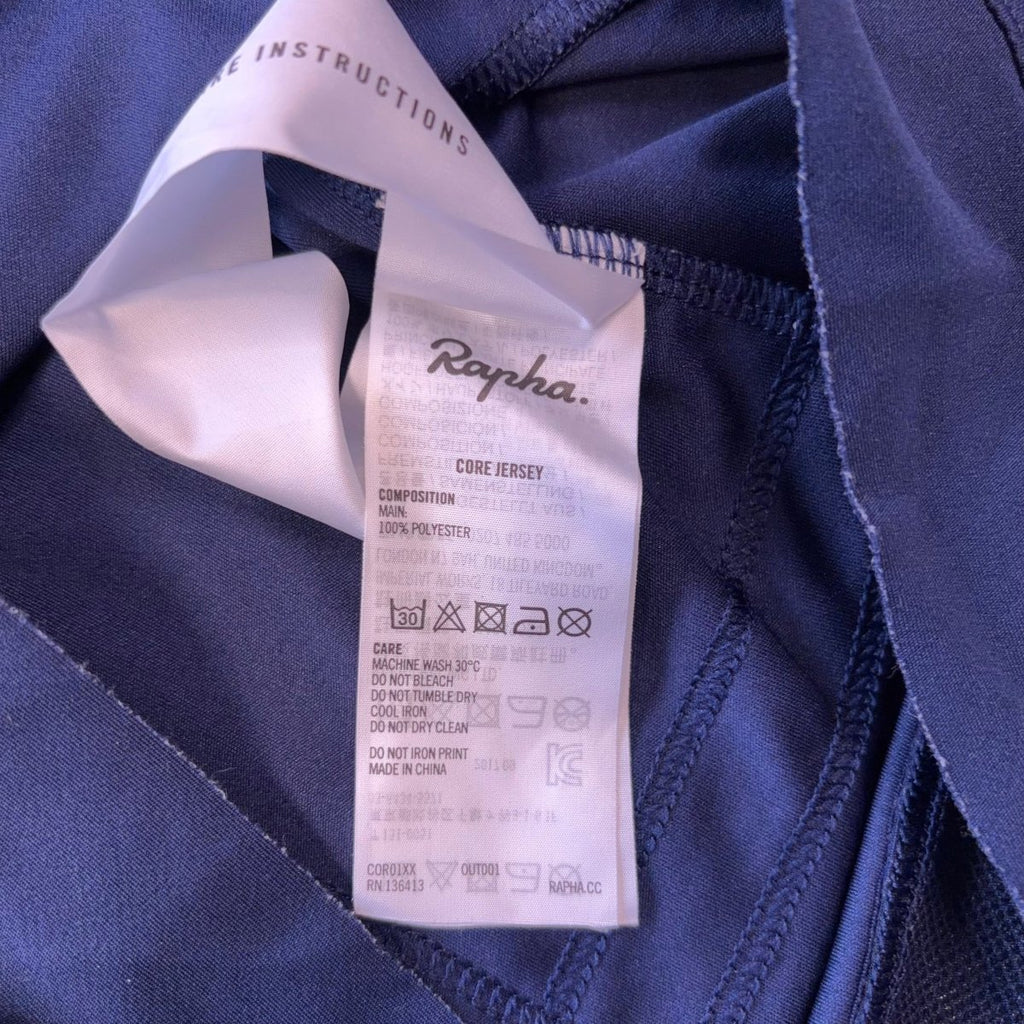 Rapha Men’s Core Jersey - XS - Navy Blue - Very Good Used Condition - Pedalling Wears