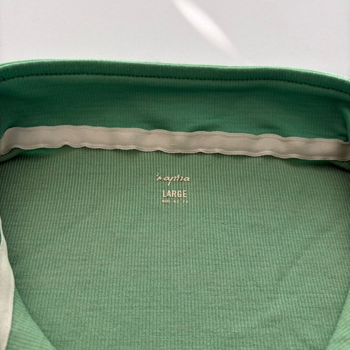 Rapha Men's Core Long Sleeve Jersey - L - Light Green - Good Used Condition - Pedalling Wears